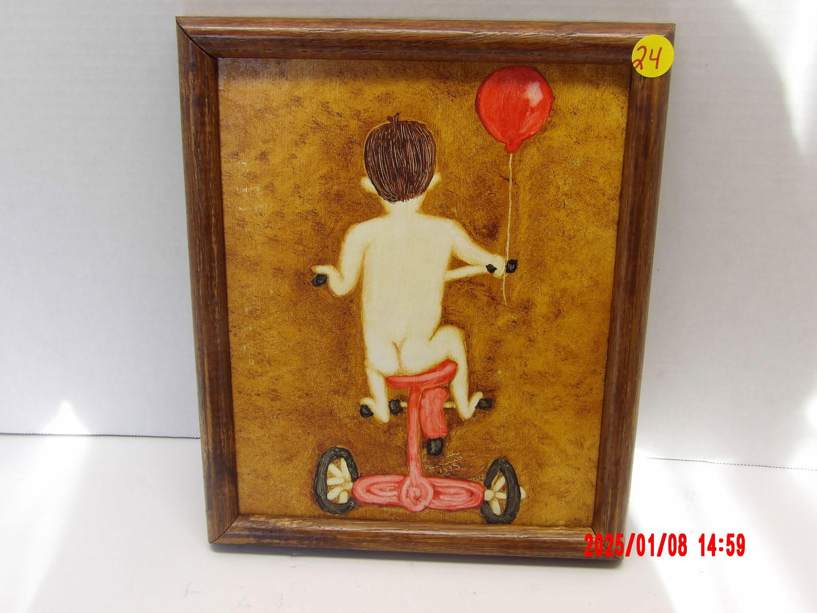 Vintage Enamel Copper Painting (1 of 1)