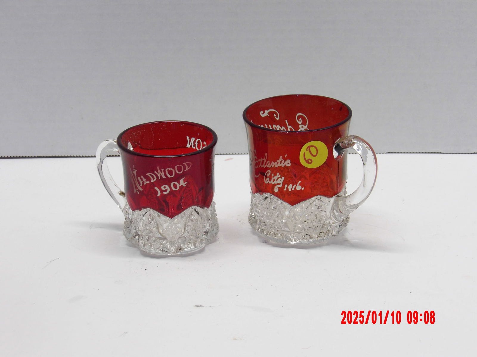 Antique Glass Souvenir Mug from Atlantic City and Wildwood (1 of 1)