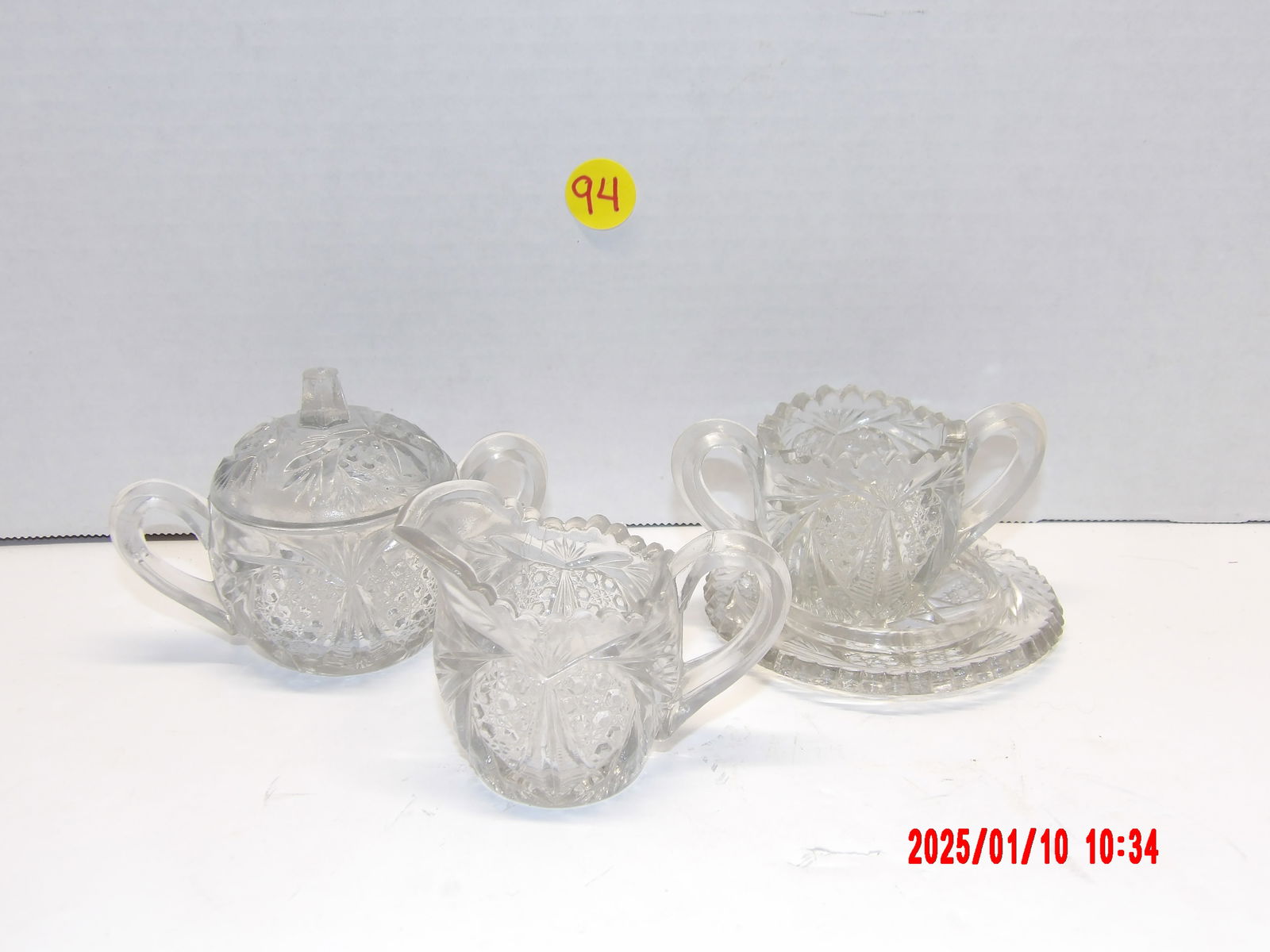 4 PC Vintage EAPG (Early American Pattern Glass) Kids Set (1 of 2)