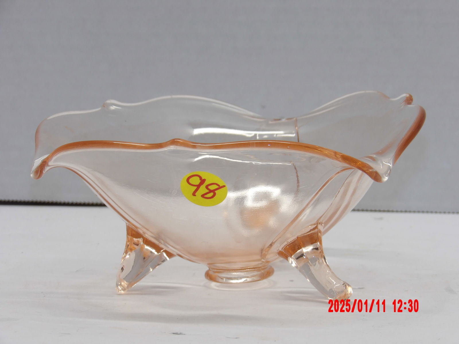 Pink Depression Glass Candy Dish (1 of 2)