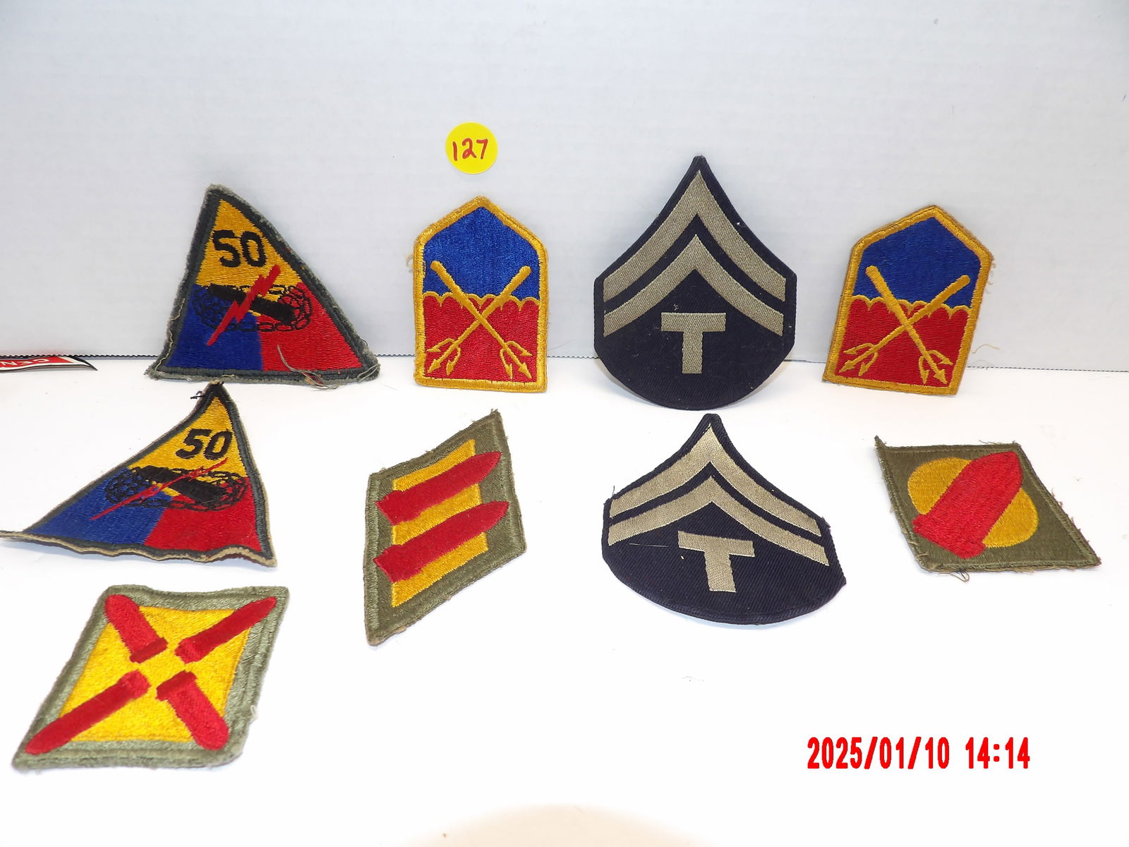 9 PC Assorted Vintage WW2 Military Patches (1 of 1)