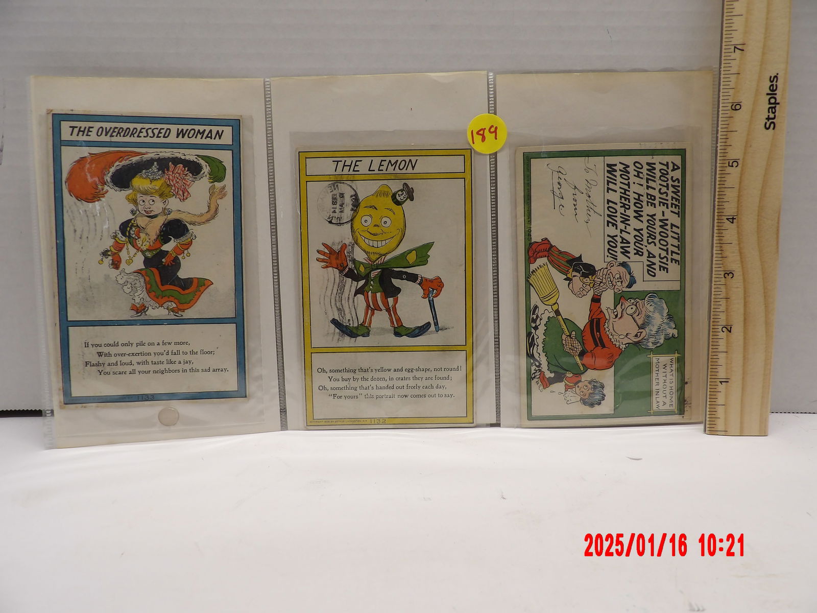 6 Pc Assorted Vintage Arthur Livingston Valentine Postcards (1 of 2)