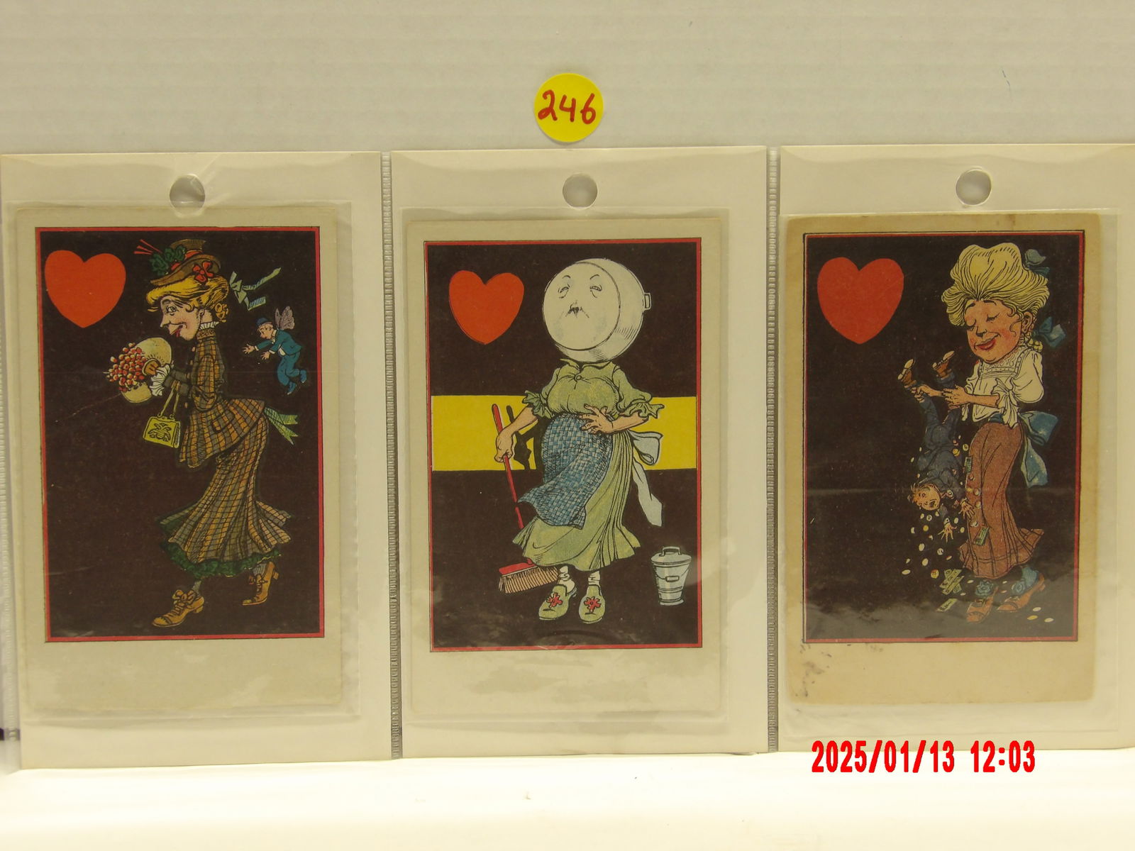 6 Pc Assorted Vintage Valentines Post Cards (1 of 2)