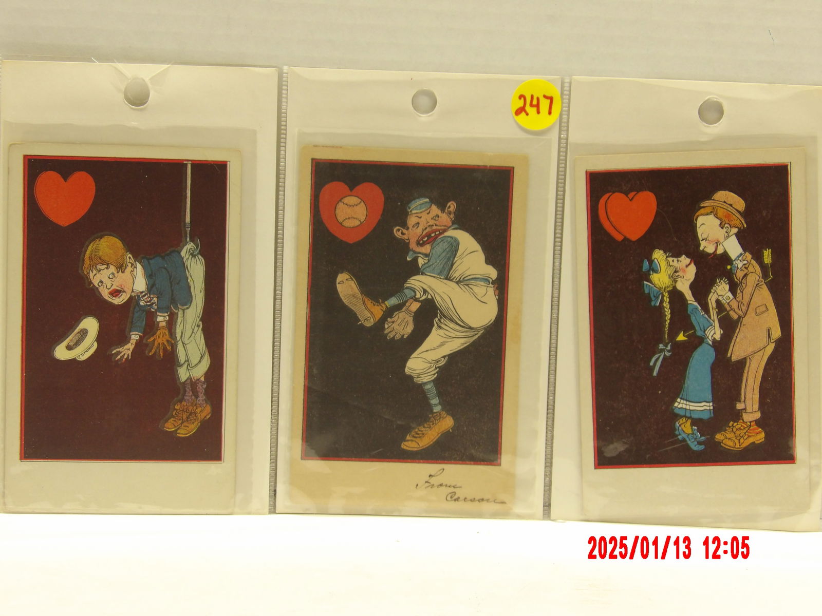 6 Pc Assorted Vintage Valentines Post Cards (1 of 2)