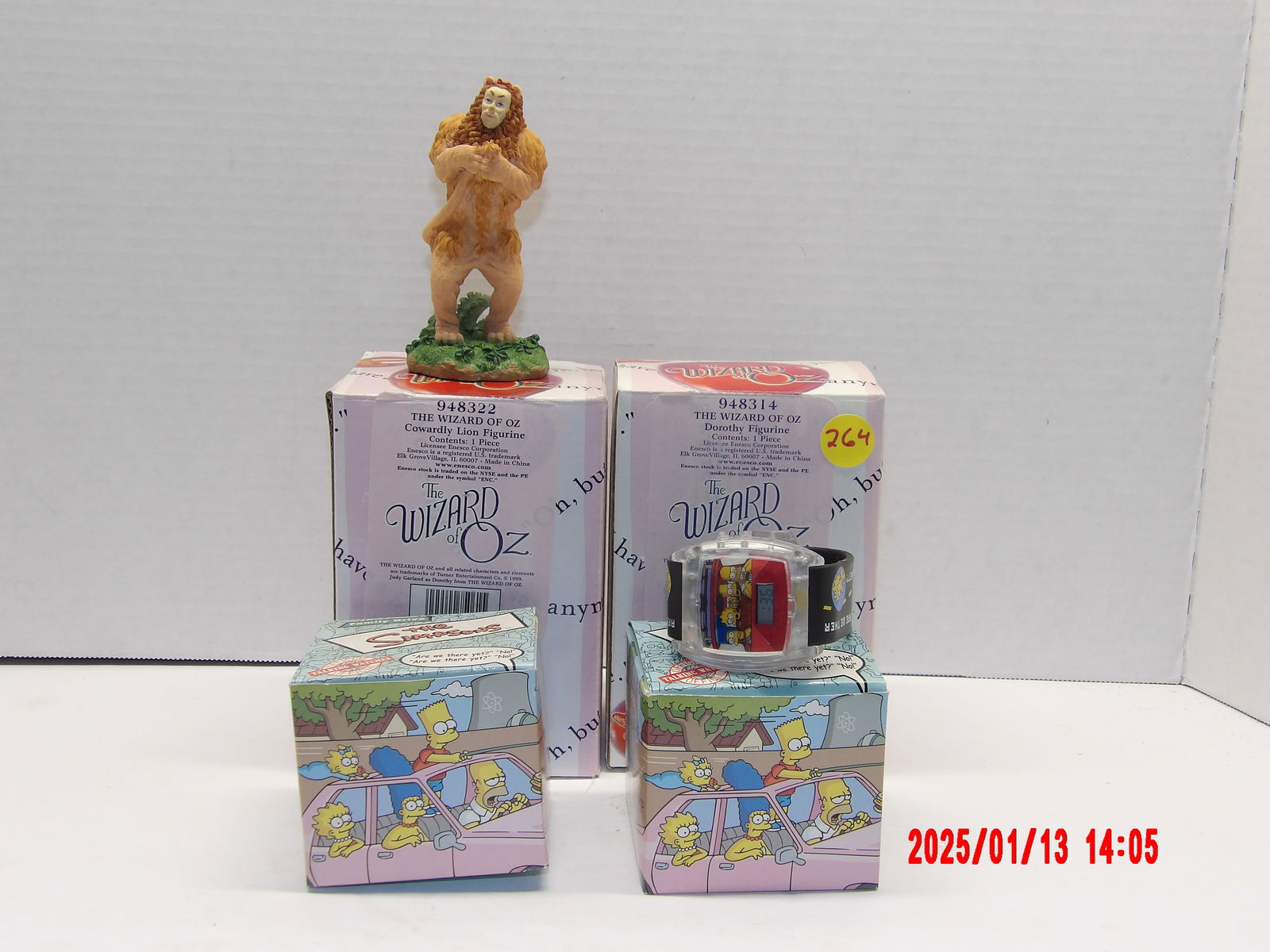 2 Pc Vintage Wizard of Oz Dorothy Figurine & Cowardly Lion Figurine, 2 PC Burger King Simpsons "Are (1 of 1)
