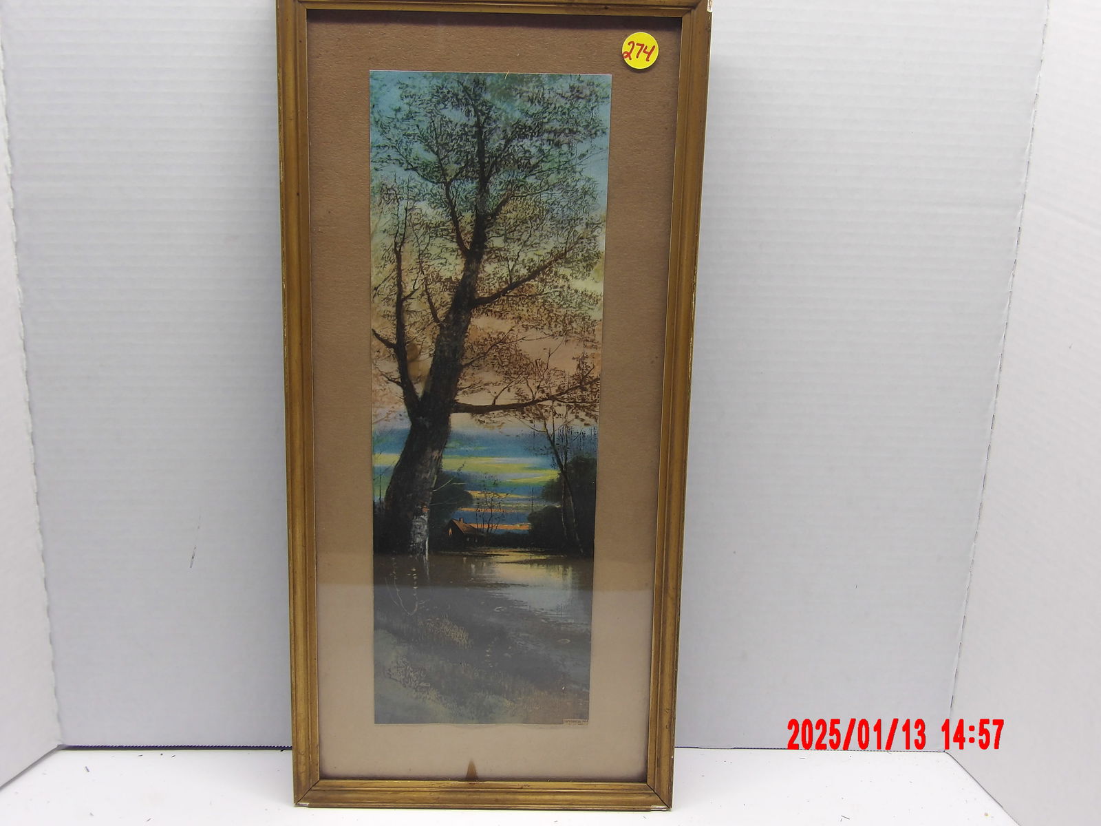 Vintage Lithograph Print Signed 1908 on Back (1 of 1)