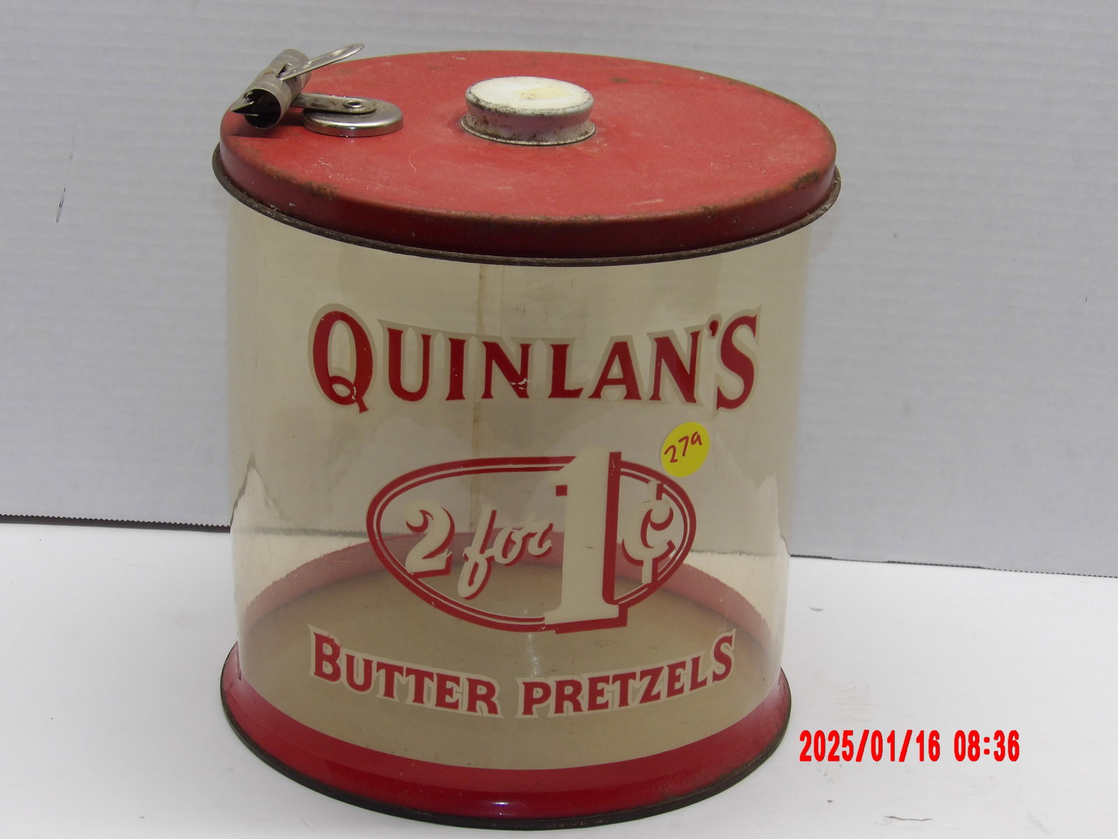 Quinlan's Butter Pretzels Can: -