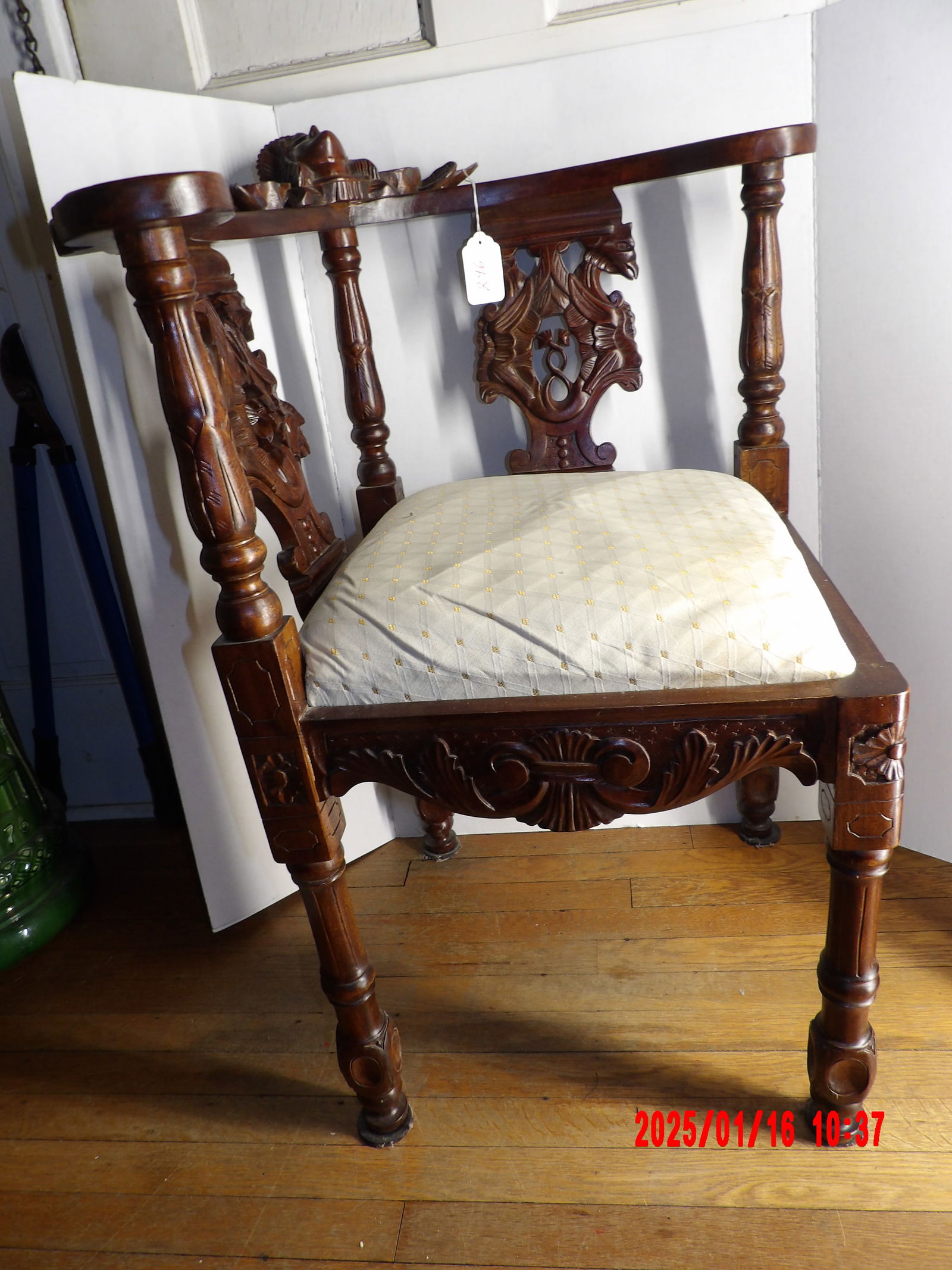 Renaissance Style Corner Chair: Minor chip