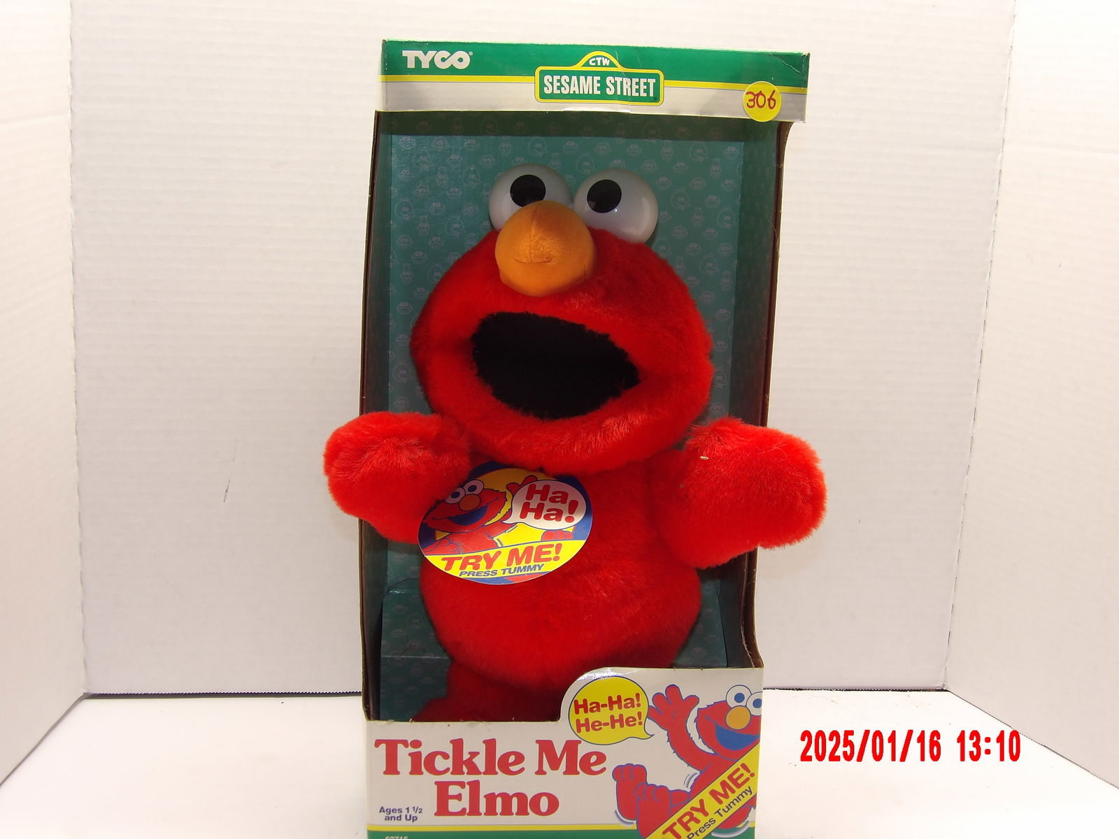 Tickle Me Elmo Plush Stuffed Animal Doll Toy: Original box, unopened