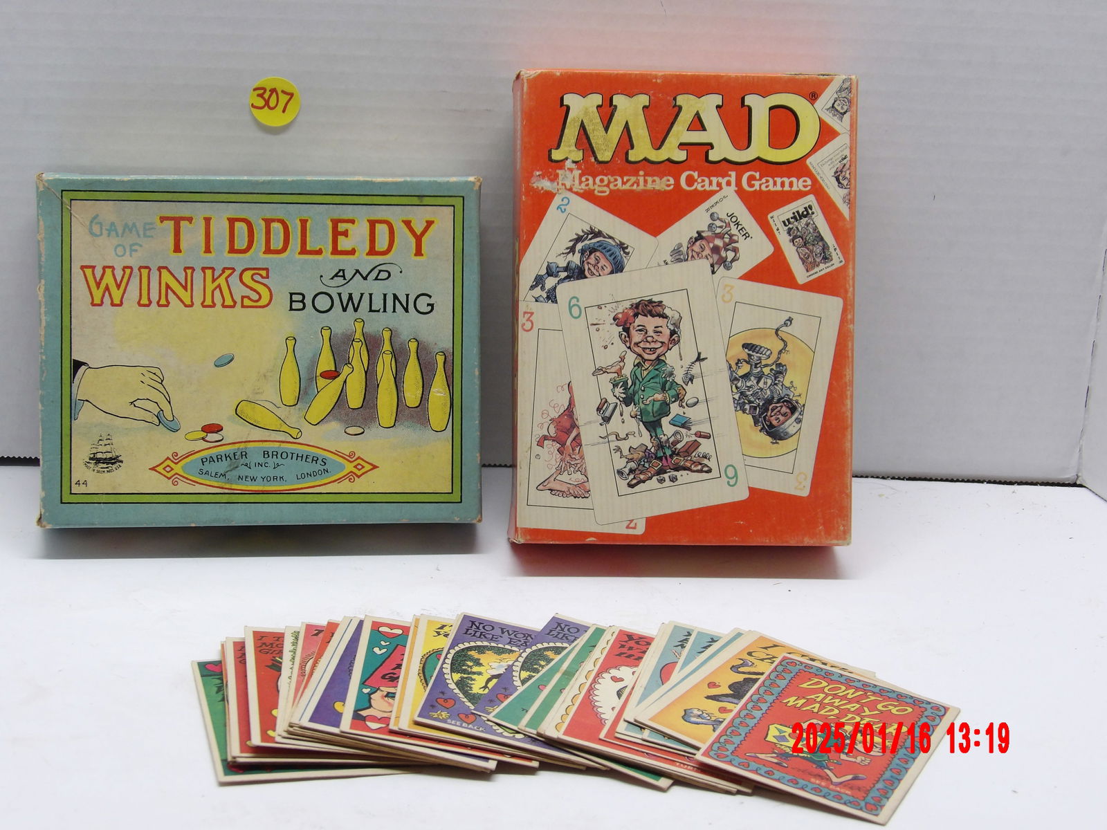 MAD Magazine Card Game, Tiddledy Winks & Bowling Game, Funny Valentines Trading Cards (1 of 1)