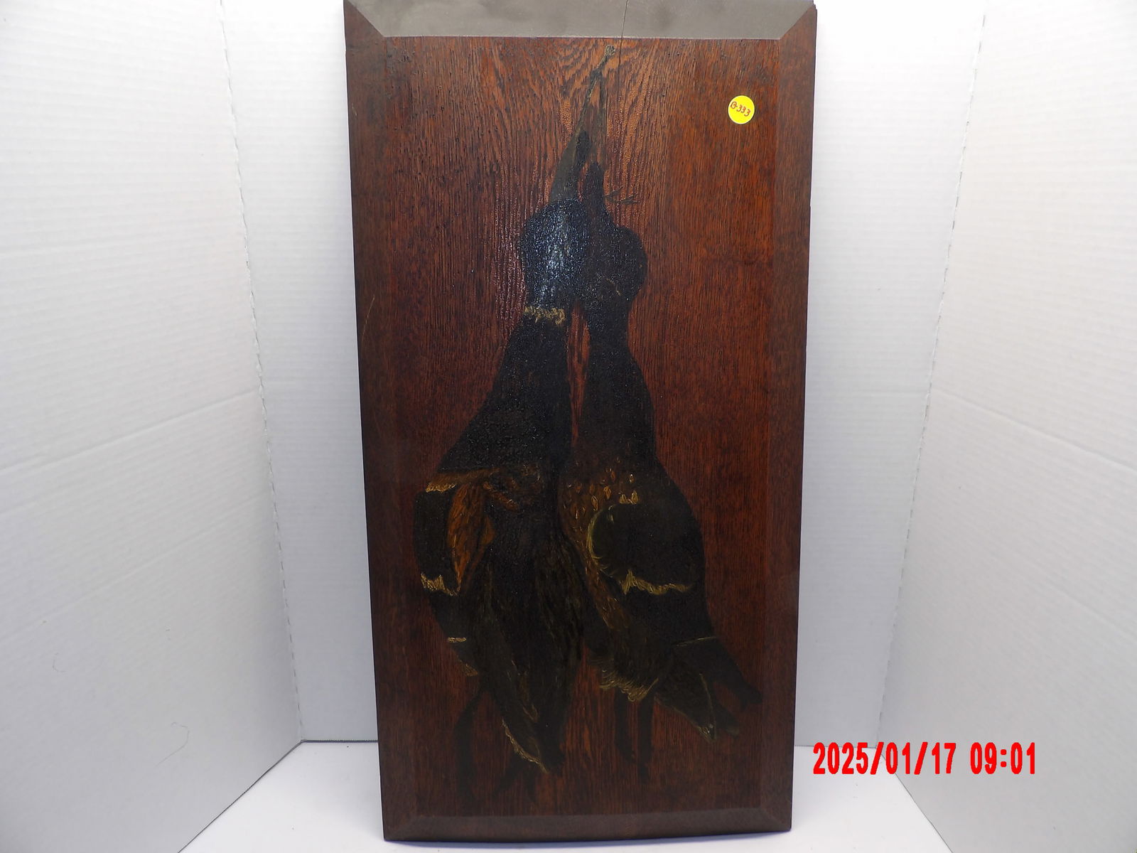 Vintage French Oil Painting w/ Mallard Duck (1 of 1)