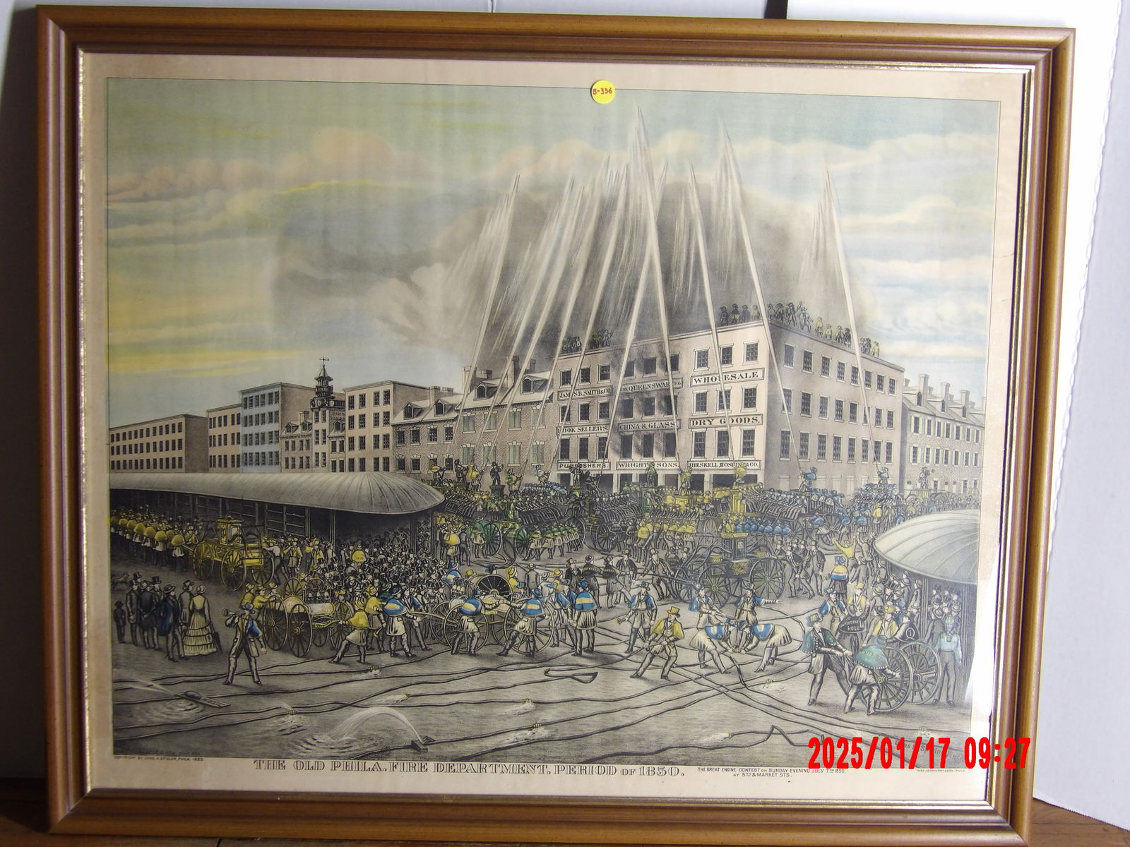 Lithograph of "The Old Philadelphia Fire Dept. Period of 1850" (1 of 3)