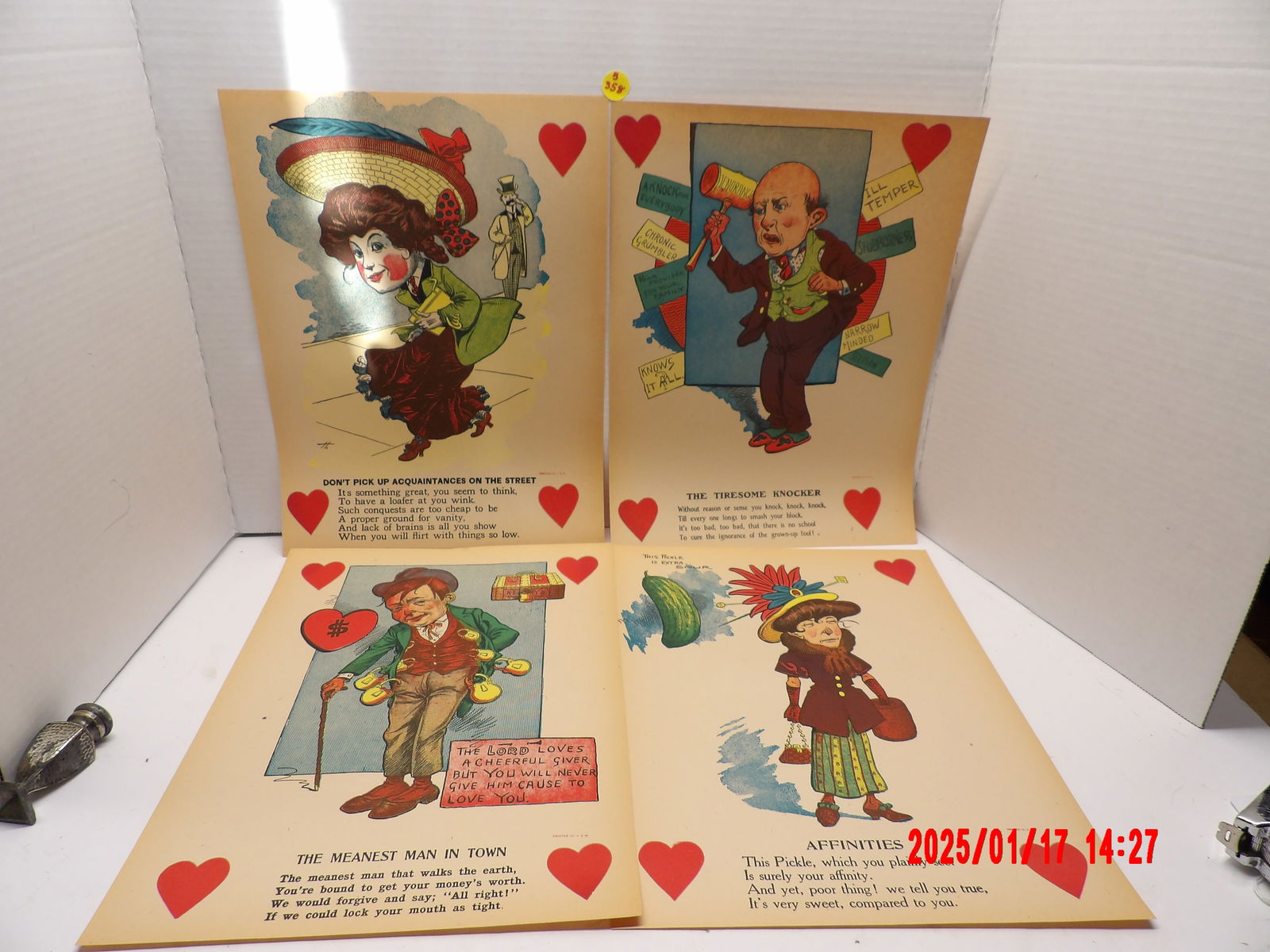 4 Pc Assorted Vinegar Valentine Penny Dreadfuls (1 of 2)