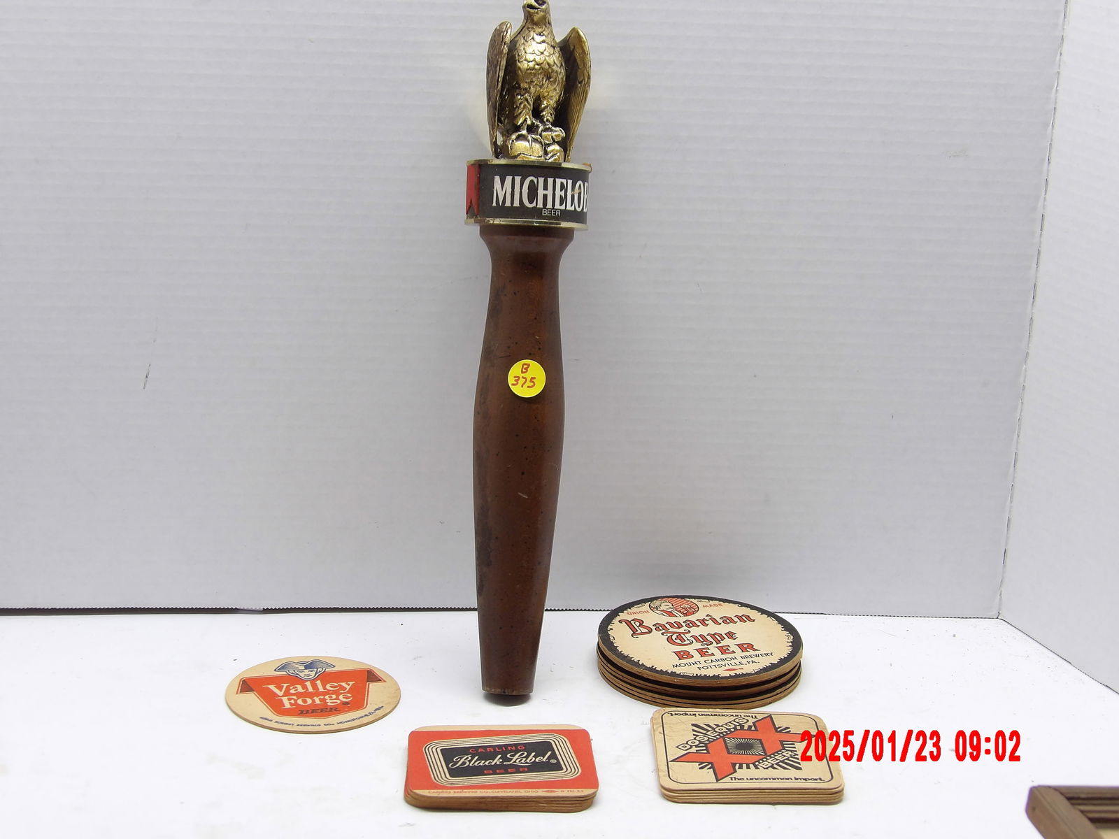 Vintage Michelob Beer Tap Handle w/ Assorted Beer Coasters (1 of 2)