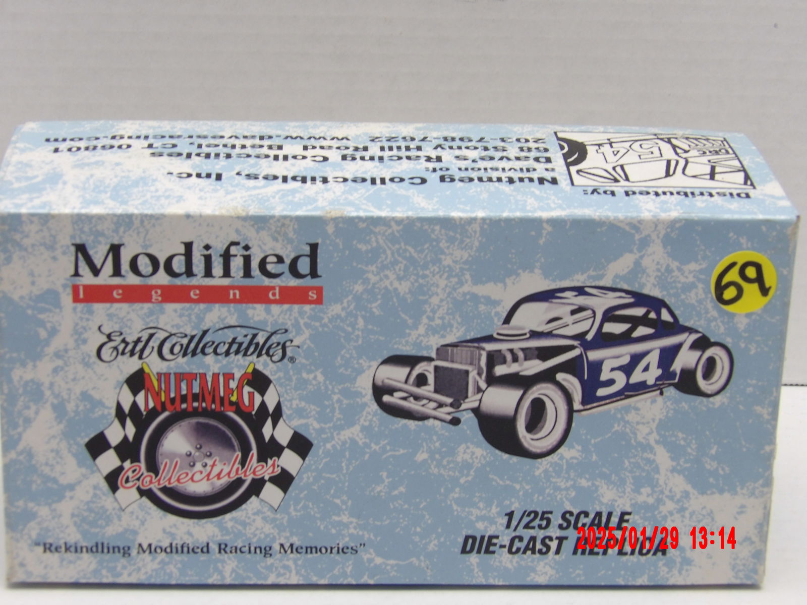 Autographed 1/25 Scale Die-Cast Modified Legends Race Car - Will Cagle #24 "427 Sometimes" Edition: This die-cast replica represents a historically modified race car driven by Will Cagle, a renowned dirt track racer. The car's roof is autographed by Will Cagle, adding significant collector's appeal.