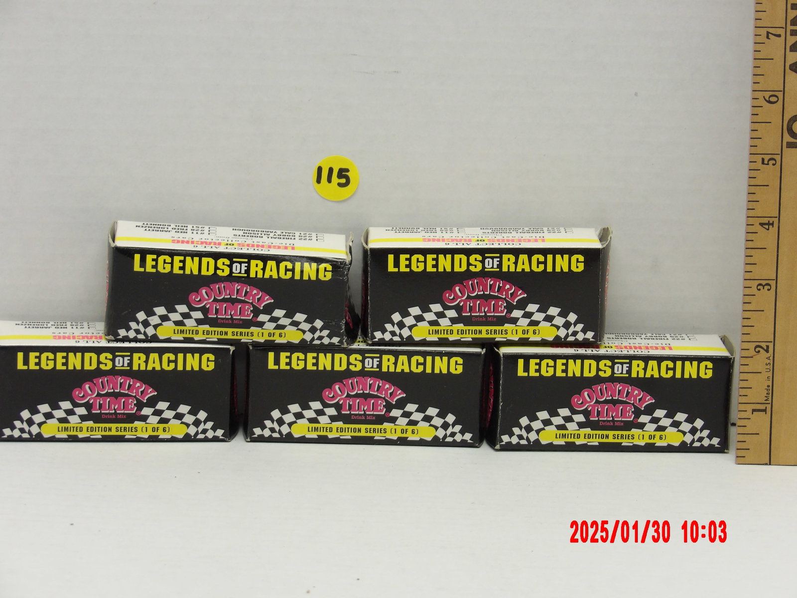 Legends of Racing – Country Time Limited Edition Die-Cast Collector Cars (Series 1 of 6): This is a set of five factory-sealed die-cast collector cars from the Legends of Racing – Country Time Limited Edition Series 1 of 6. Produced as part of a promotional series by Country Time Drink M