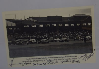 Framed Autographed Print – "Trenton Speedway Tribute, Motorsports 2009"