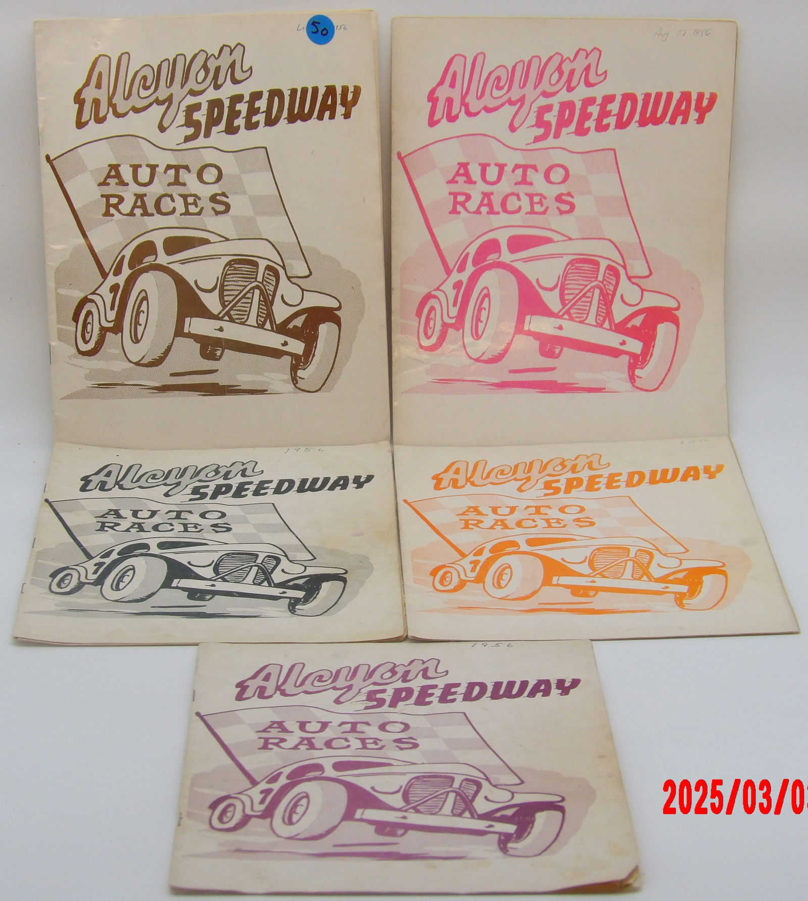 1956 Vintage Alcyon Speedway Auto Races Programs (1 of 1)