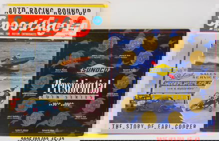 Vintage 1954 Speed Age Magazine & Sunoco Presidential Coin Series (1950-2000) Collector’s Set