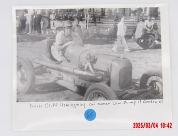 Cliff Hemingway – Vintage Dirt Track Racer in Lew Shimp’s Car (Camden, NJ)