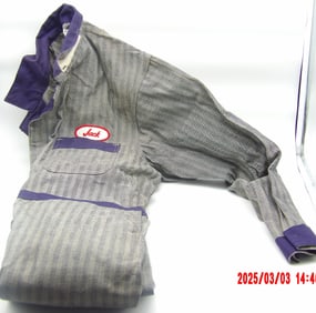 XXL Vintage Striped Industrial Mechanic Uniform