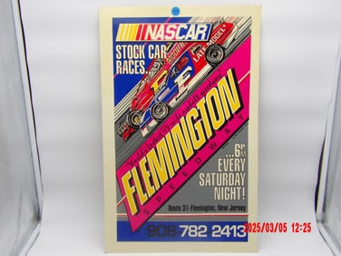 Vintage NASCAR Flemington Speedway Poster