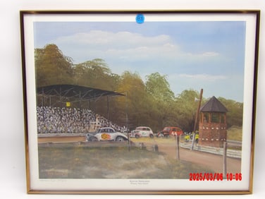 Framed 1996 Alcyon Speedway Racing Artwork