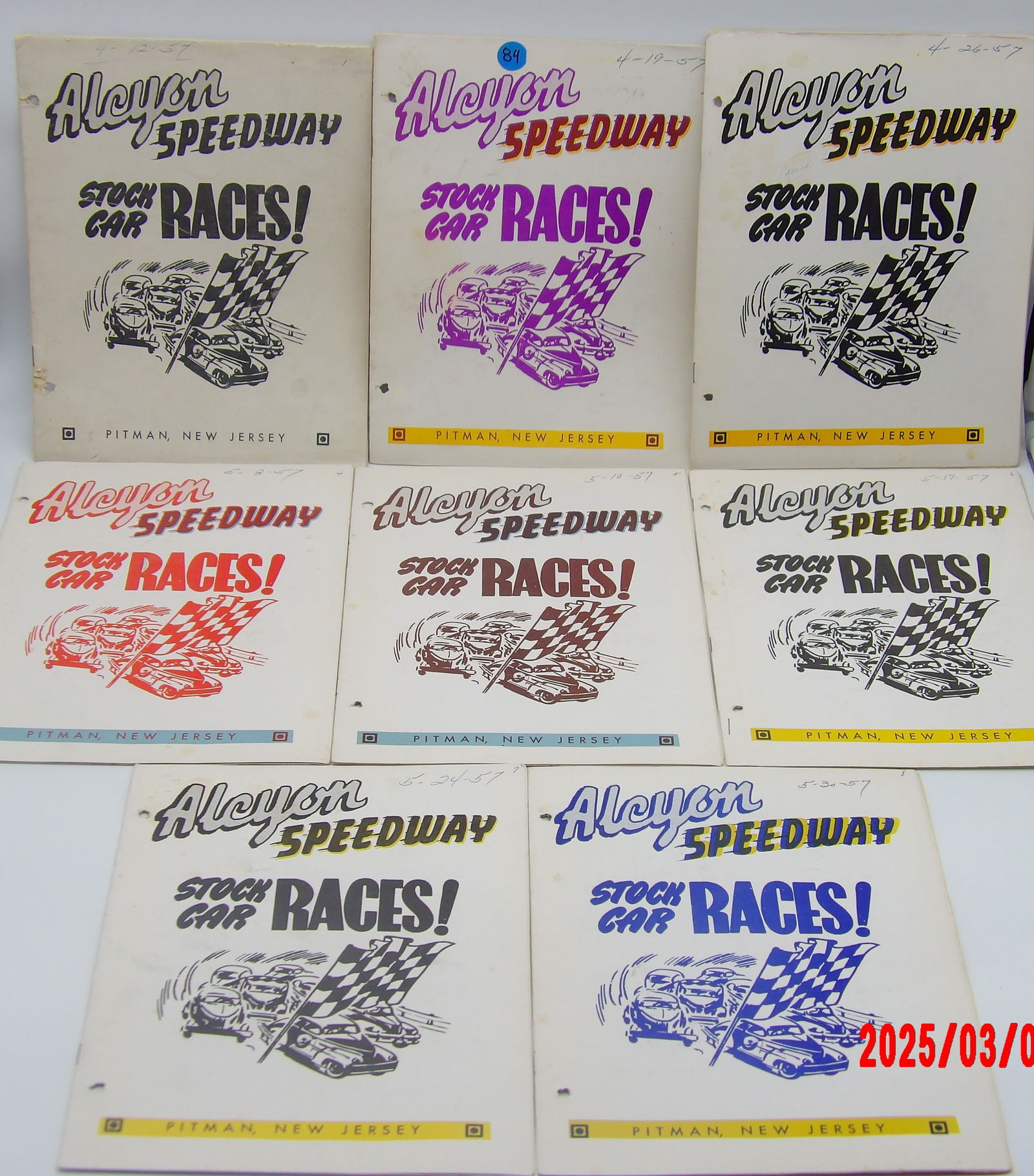 1957 Alcyon Speedway Stock Car Racing Programs (1 of 2)
