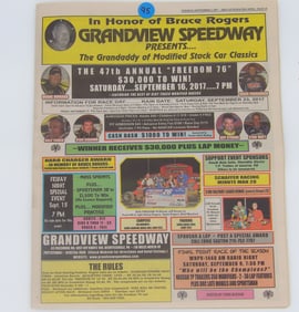Grandview Speedway "Freedom 76" Race Program – 2017