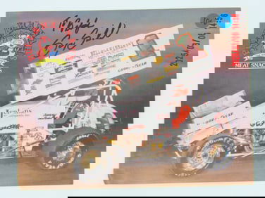 Autographed Sammy Swindell Sprint Car Promo Postcard