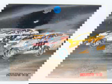 Autographed Dirt Modified Racing Photo – Brian Kressley & Ricky Pauch Jr.