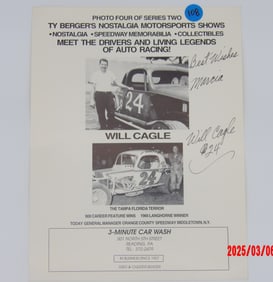 Autographed Will Cagle Nostalgia Racing Photo – “The Tampa Florida Terror”