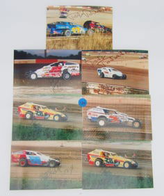 Autographed Dirt Track Modified Racing Photo Lot – Set of 8