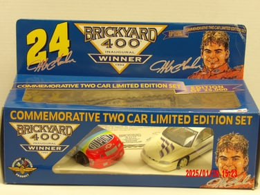 Jeff Gordon Two-Car Limited Edition Set, NASCAR Die-Cast Stock Car Collection, Autographed
