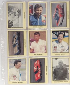 Vintage NASCAR Trading Card Collection Featuring Racing Legends, Cars, and Historic Moments
