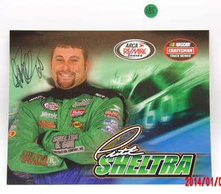Autographed Patrick Sheltra NASCAR Driver Poster