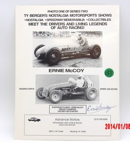 Autographed Ernie McCoy Nostalgia Motorsports Promo – 1953 Indy 500 Starter & Midget Champion