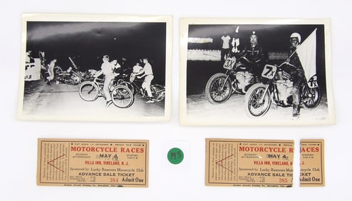 Vintage Motorcycle Race Memorabilia – 1958 Villa Inn, NJ