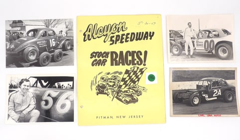 1959 Alcyon Speedway Stock Car Races Program with Vintage Photos