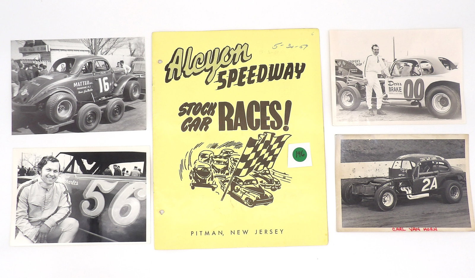 1959 Alcyon Speedway Stock Car Races Program with Vintage Photos (1 of 2)