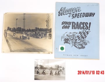 1959 Alcyon Speedway Program & Early Racing Photos