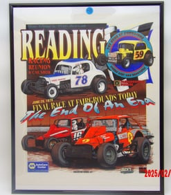"Reading Racing Reunion – The End of an Era" Framed Commemorative Cloth Mat