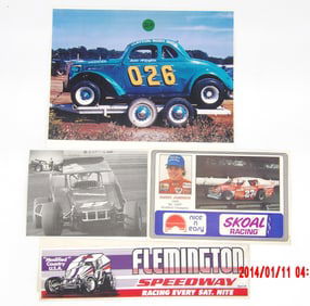 Vintage Racing Photo & Memorabilia Lot – Jackie McLaughlin #026, Danny Johnson, Flemington