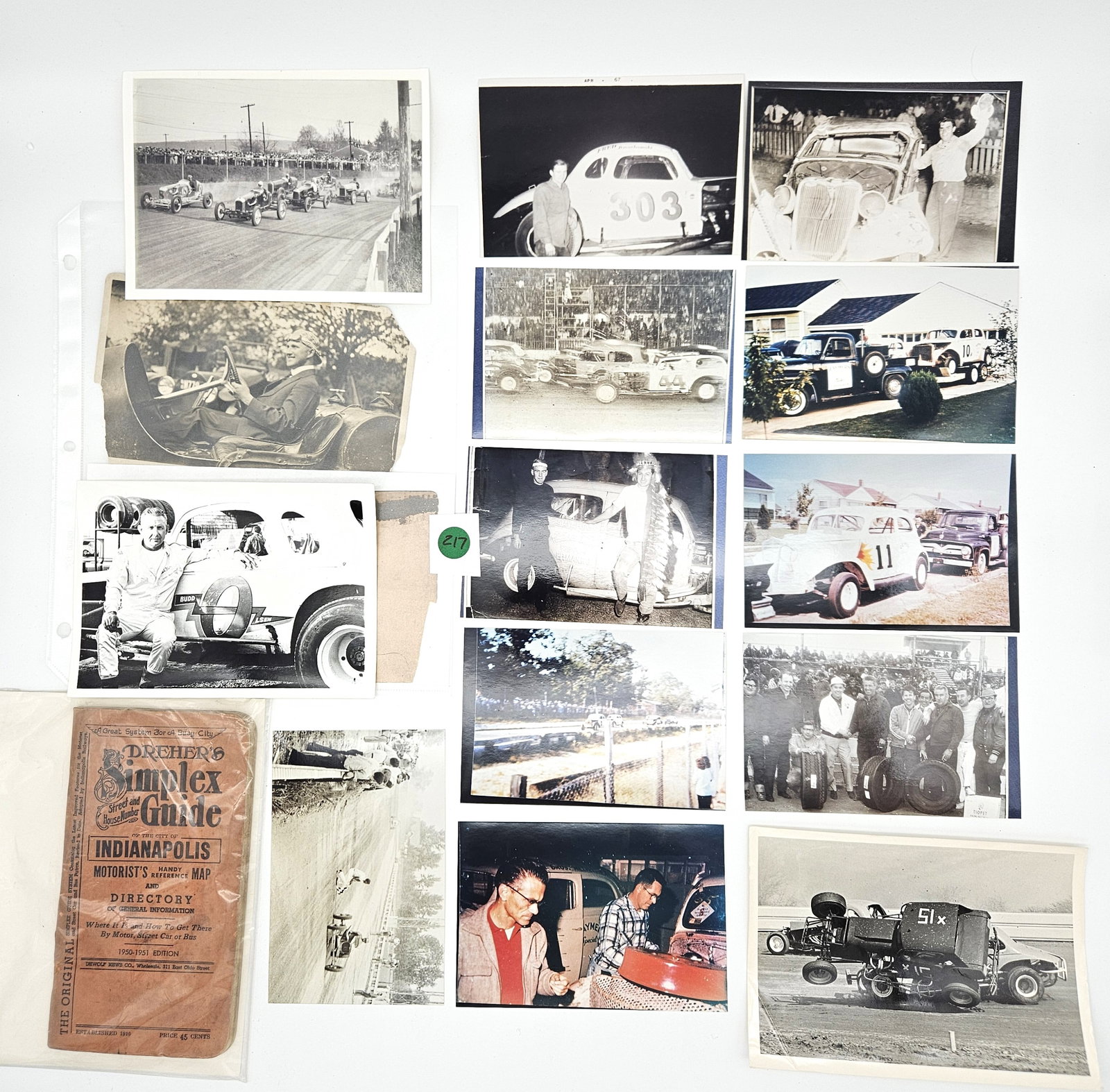Vintage Stock Car & Open Wheel Racing Photo Collection with 1927 Sunflex Guide (1 of 1)