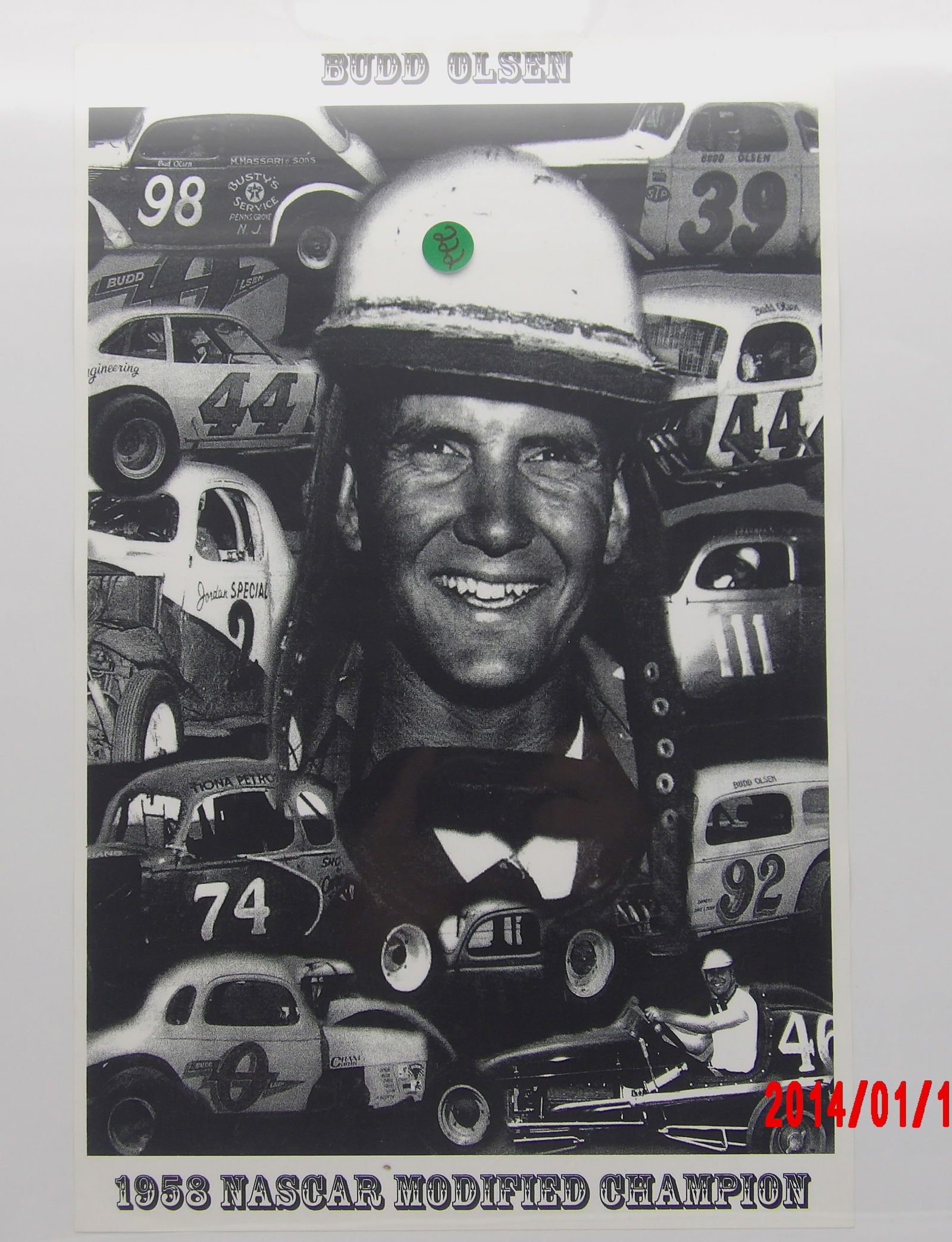 Budd Olsen – 1958 NASCAR Modified Champion Tribute Poster (1 of 1)