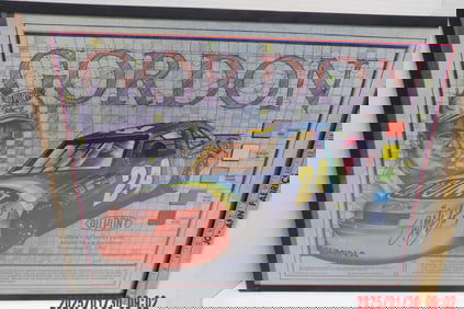 Derrick Cope 1990 Daytona 500 Champion Signed Framed Photograph, SIGNED Jeff Gordon #24 DuPont Print