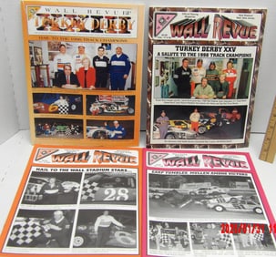 Collection of Wall Revue Turkey Derby & Wall Stadium Racing Magazines, Oval Racing Magazine, & More!