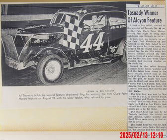 COLLECTION OF ALCYON NEWS CLIPPINGS, & WOMENS RACING