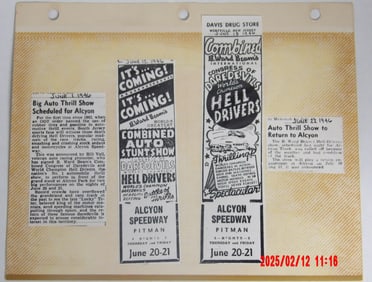 Full Binder of Alcyon Speedway News Clippings