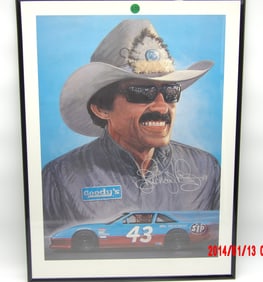Autographed Richard Petty Framed Art Print